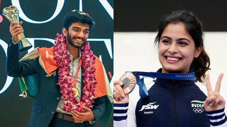 AA1wQ7U9 These 4 players including D Gukesh, Manu Bhaker will get Khel Ratna, 34 will get Arjuna Award, Sports Ministry announced, see list