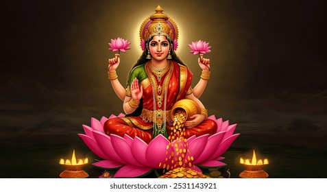 goddess lakshmiwealth golden pot 260nw 2531143921 Get wealth with these simple remedies on Friday, your safe will never be empty with the blessings of Goddess Lakshmi